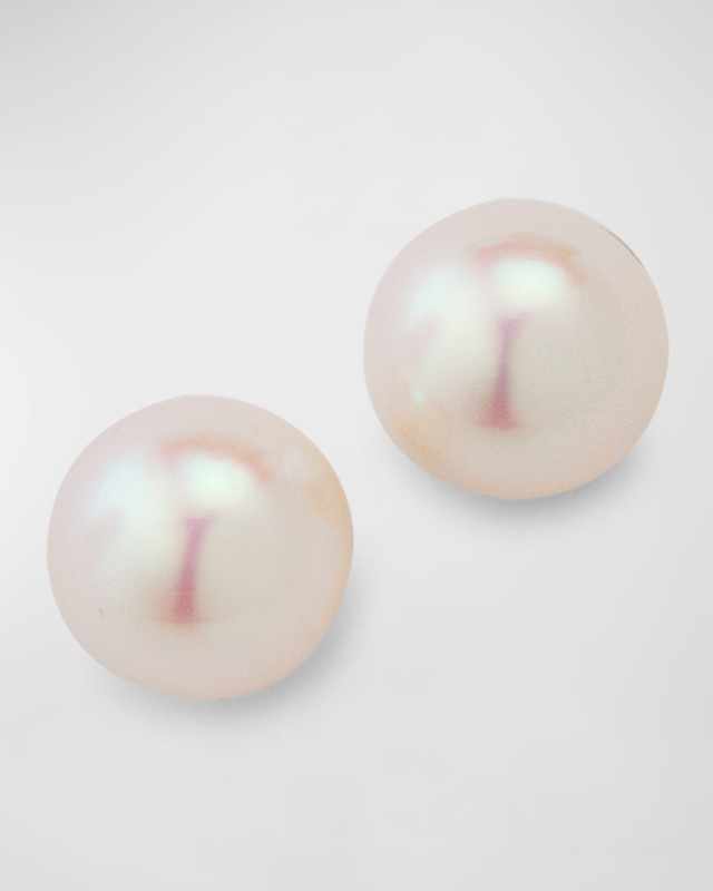 18k Yellow Gold Akoya Cultured Pearl Stud Earrings